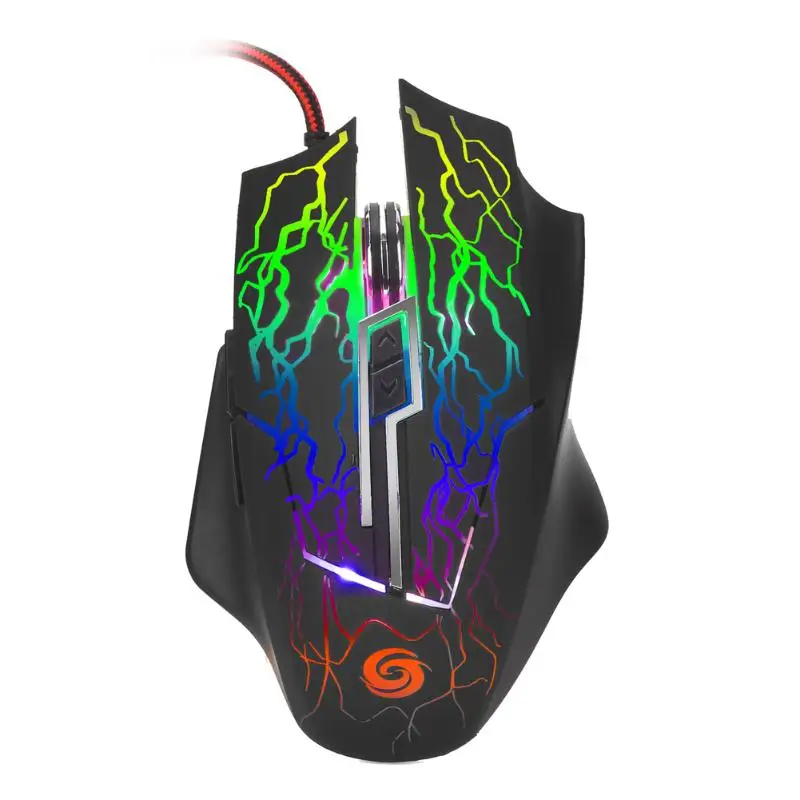 

Backlight Gaming Mouse 3200DPI 7 Colors LED Optical 6 Buttons 6D USB Wired Gamer Computer Mice For PC Adjustable USB Game Mouse