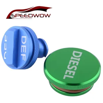 

SPEEDWOW Diesel Magnetic Billet Aluminum Fuel Gas Cap and DEF Cap Set Combo For Dodge Ram 1500/2500/3500/4500/5500