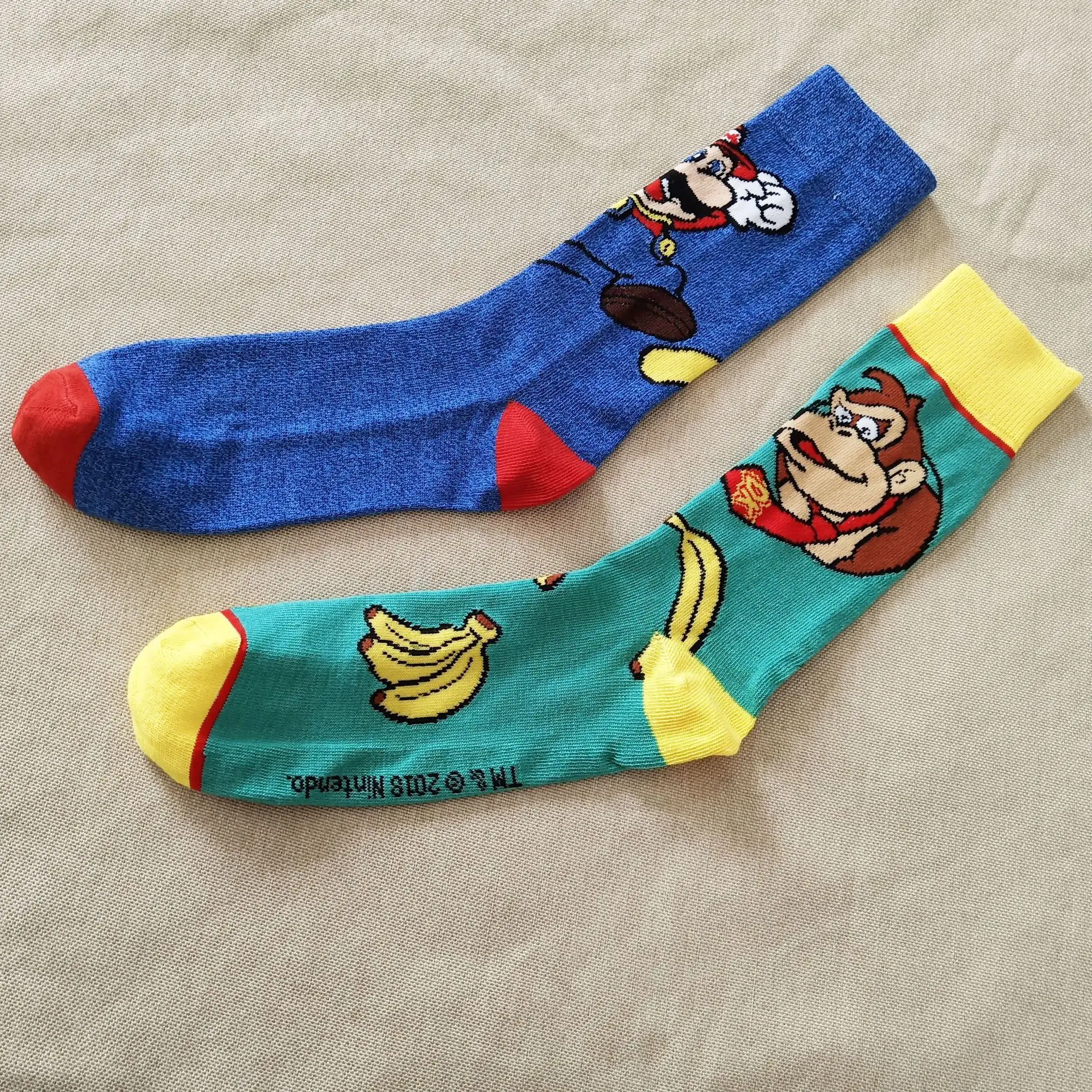 Мужские носки с забавным рисунком обезьяны Марио, модная уличная одежда в стиле хип-хоп Харадзюку, мужские повседневные хлопковые зимние носки