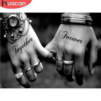 

HUACAN 5D DIY Diamond Painting Couple Holding Hands Full Square Rhinestones Diamond Embroidery Mosaic Cross Stitch Home Decor