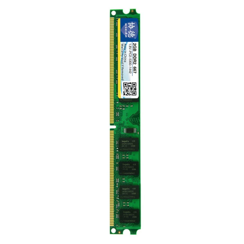 Модуль оперативной памяти для настольного компьютера Xiede Ddr2 667 Pc2 5300 240Pin Dimm 667Mhz