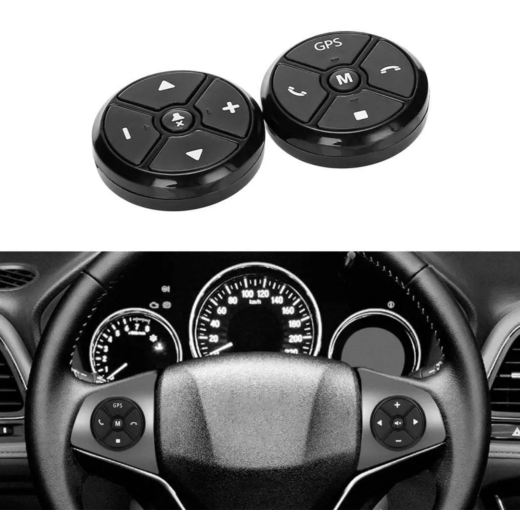 

Universal Car Steering Wheel Controller 4Key Music Wireless DVD GPS Navigation Auto Steering Wheel Radio Remote Control Buttons