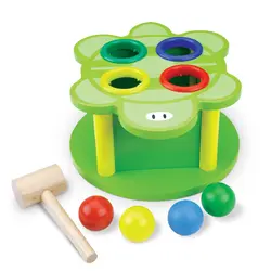 Различные цвета стучать скамейке деревянные развивающие игрушки с молотком молоток удар мяч падение Дошкольное детские игрушки