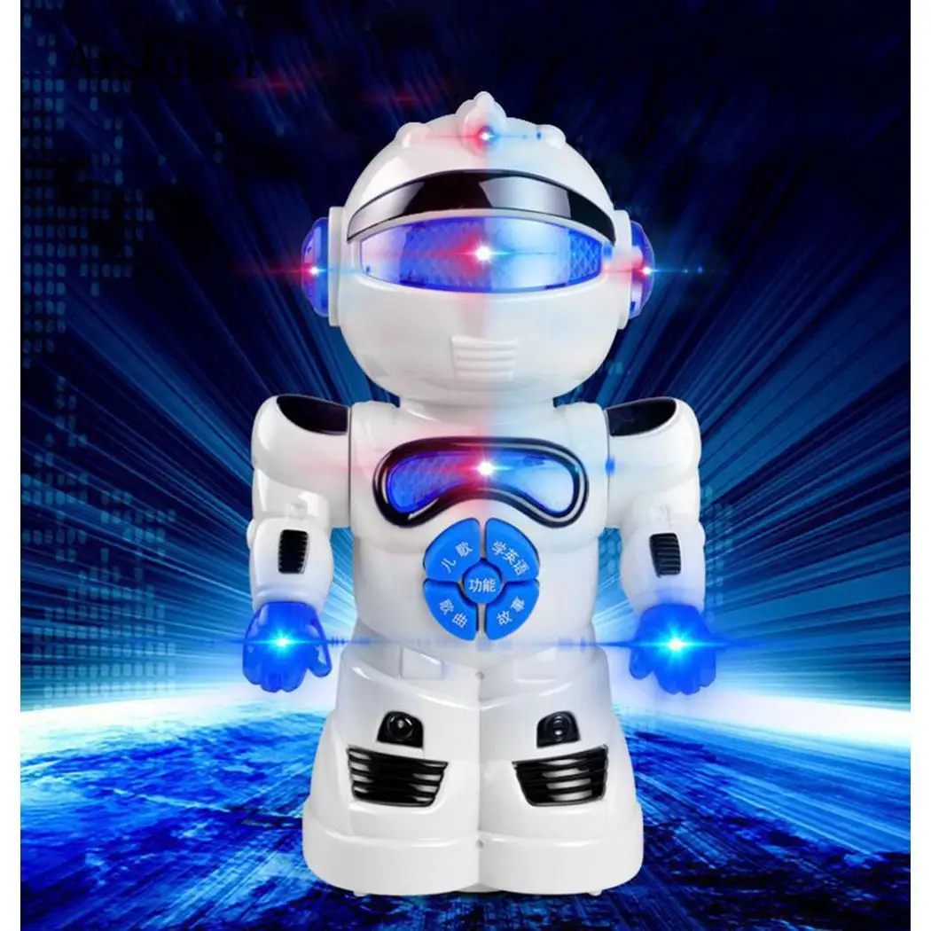 Light Kid Toys Children Boy Robot Kids Toddler Smart Multifunctional Robot Electronics for LED Music With Education Pet Toy