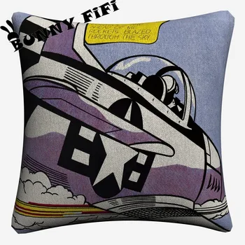 

Whaam Comic Pop Art Decorative Pillow Covers For Sofa Home Decor Linen Cushion Case 45x45cm Throw Pillow Cases