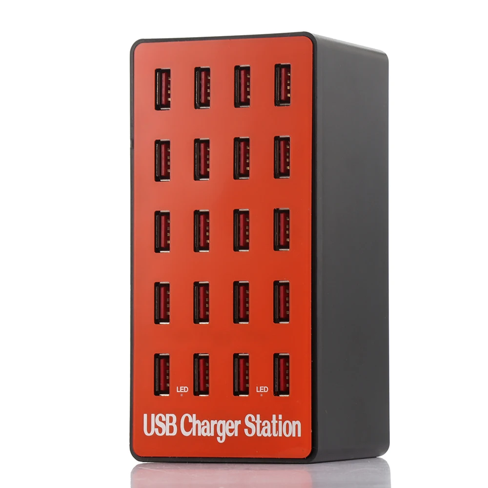 USB умное зарядное устройство 20 портов USB концентратор быстрозарядная станция Универсальный адаптер питания для телефона iPhone 8 Plus X iPad huawei