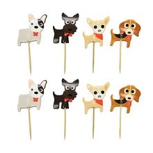 48 шт животных торт ботворезы выбирает Pet Puppy тема торт украшения для капкейков украшения палочки для торта для детский душ День рождения