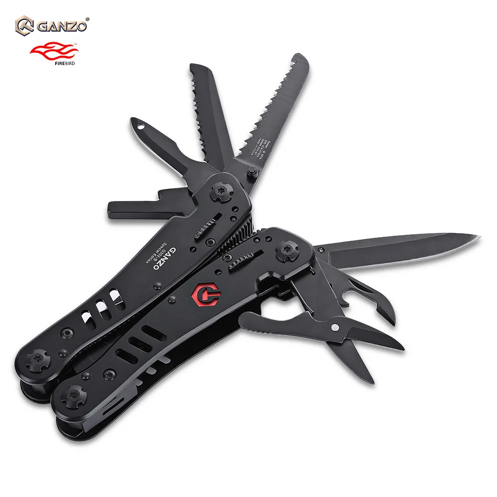 

GANZO G302B Outdoor Multi-function Pliers Multi Tools Pocket Plier Multi Tools Carbon Steel Auto Lock Design Pocket Plier