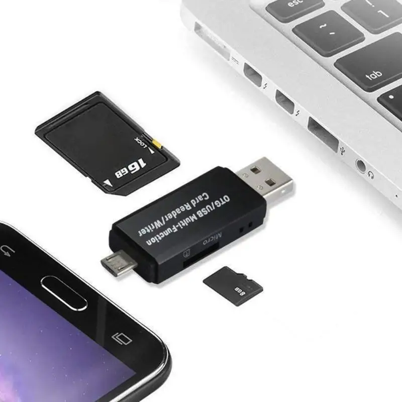 Micro USB+ USB 2 в 1 OTG кард-ридер универсальный высокоскоростной USB2.0 карта памяти Адаптер для компьютера/Windows/PC/Android/телефона/планшета