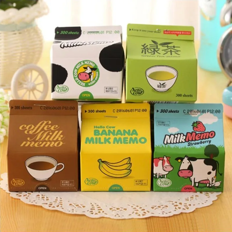 Milk Box Extraction Sticky Note Paper Series Loose-Leaf Memo Pads DIY School Student Stationery And Office Supplies 220/Sheets | Канцтовары