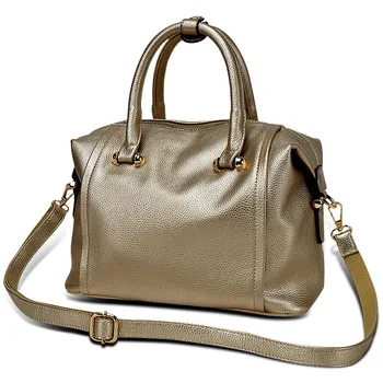 

2019 Luxuly Cow Leather Women Handbag Hign Capacity Shoulder Bags For Women Belt Buckles Boston Bag Women Messenger Bags Totes