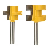 groove כרסום 2pcs נגרות קידוח קאטר 2 לשון קצת נתב Groove Bit 1/4" קאטר קידוח נגרות Shank כרסום קאטר (5)