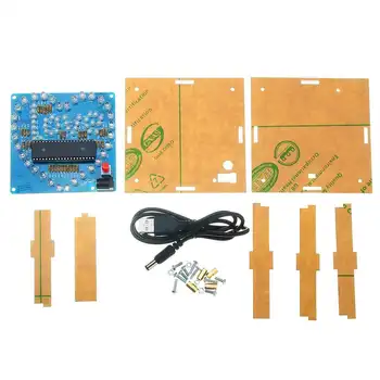 

LEORY LED Heart-shaped Light Flashing Light Electronic Board 51 MCU with shell Assembled Colorful