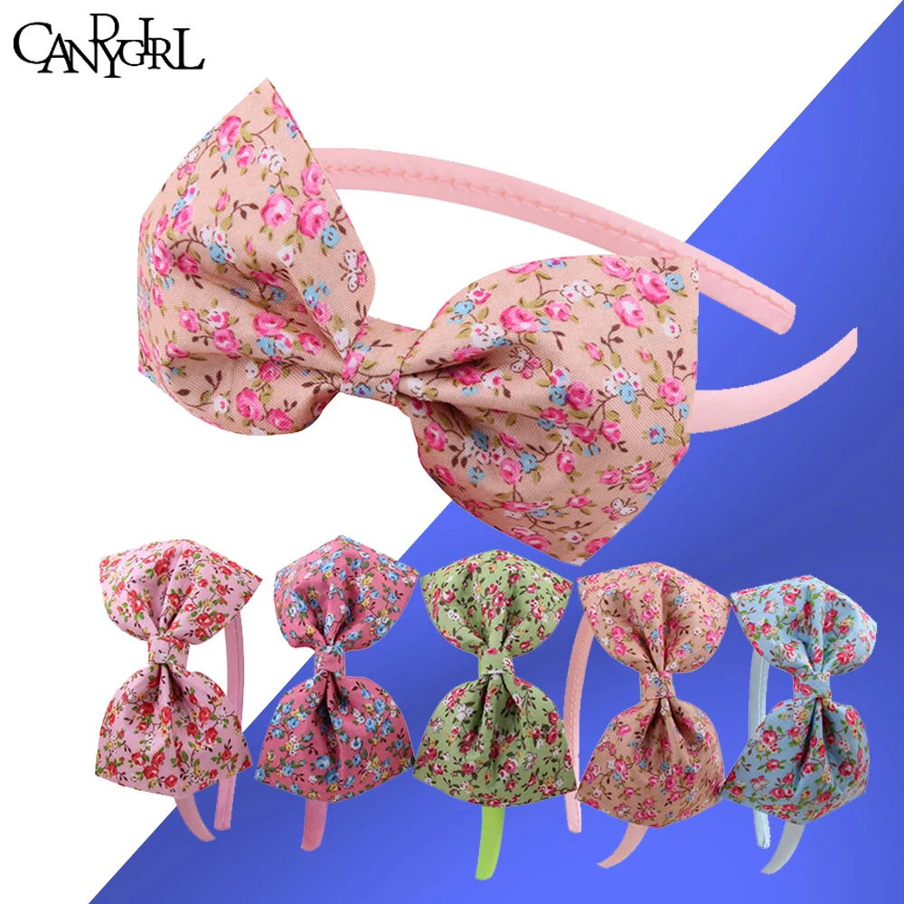 

1pc Wreath Butterfly Bow Headbands Hoop Hairpin Floral Fabric Kids Women Hairbands Printing Headdress Hair Accessories Headwear