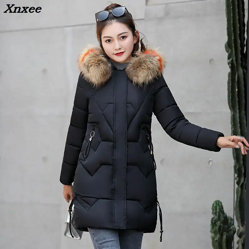 

2018 Толстая теплая тонкая хлопковая длинная парка с капюшоном, Женское зимнее пальто, куртка, одежда для женщин, Женское зимнее пальто