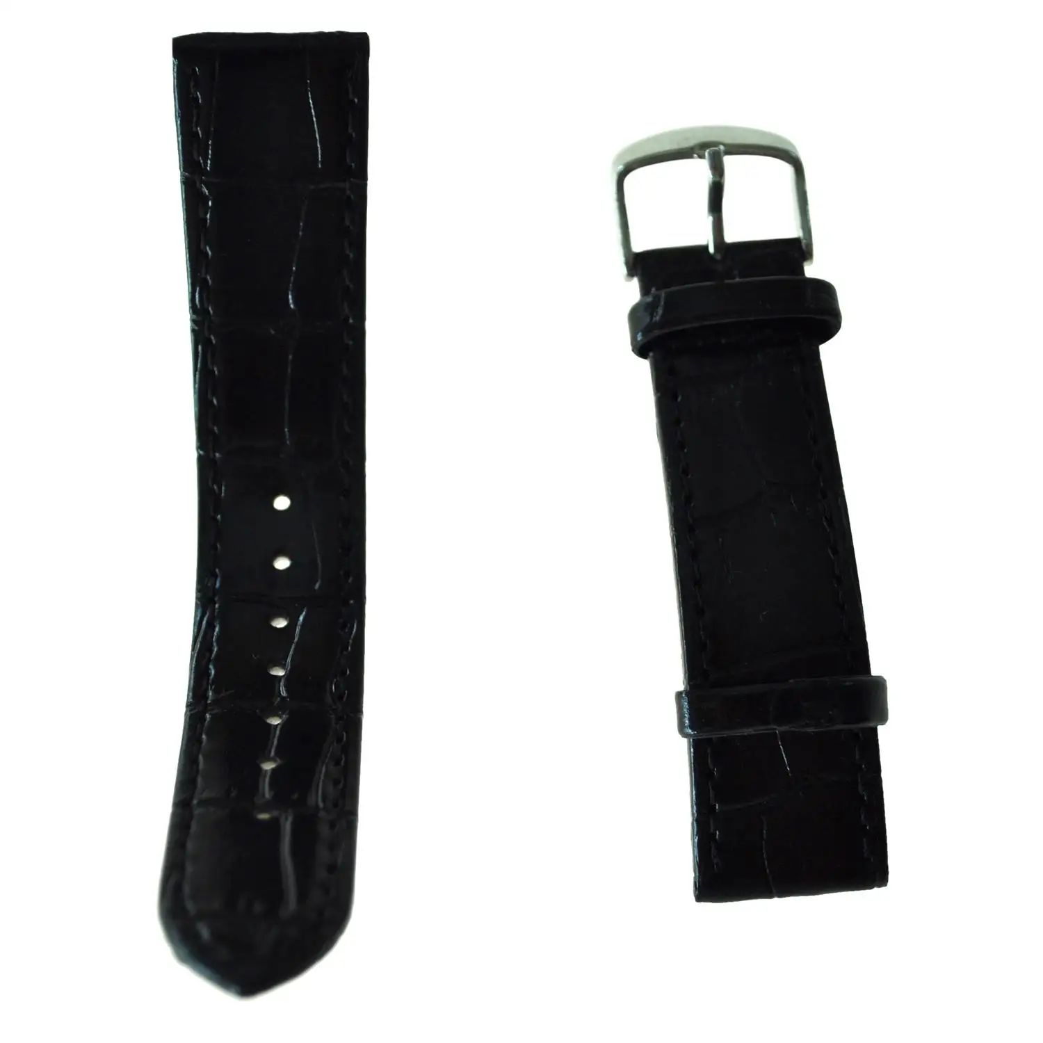 

Bracelet Strap PU Black Buckle Alloy Watchband Spare Parts for Watch