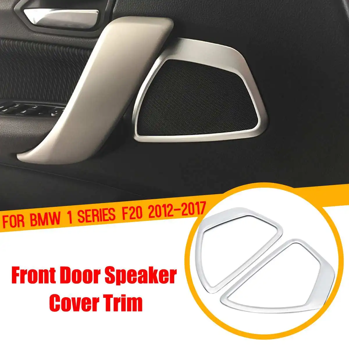 For BMW 1 Series F20 2012 2017 Stainless steel Car Front Door Audio Speaker Strip StereoDecal