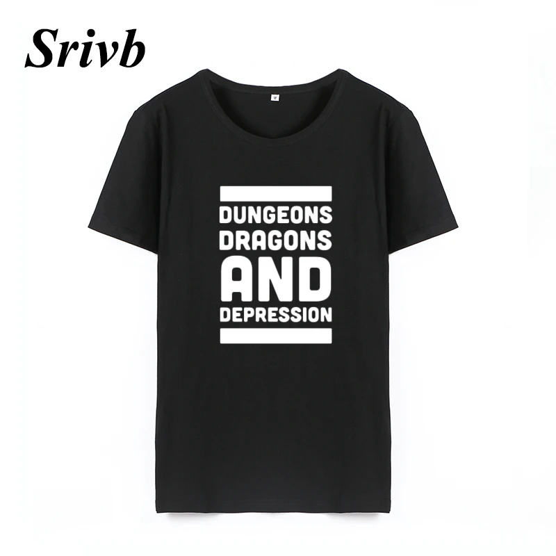 

Srivb 2018 Dungeons Dragons Summer Women Short Sleeve Tumblr Hipster Cotton Hip Hop Women T Shirt Femme Funny Loose Tshirt Women