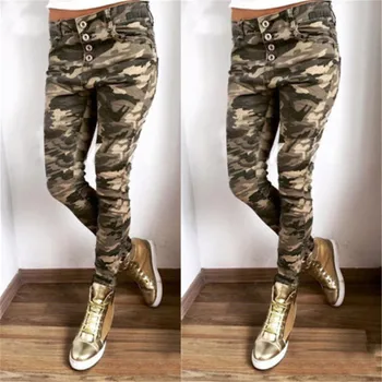 

Women Army Green Pencil Pants Sexy Bodycon Casual Long Pants Newest Women Chic Camouflage Pants Autumn Trousers