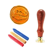 Подпись индивидуальная восковая печать череп динозавра