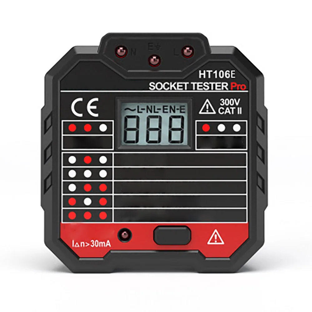 

Automatic Electric Power Socket Tester GFCI Outlet Tester Circuit Polarity Voltage Detector Wall Plug With Led Voltage Display