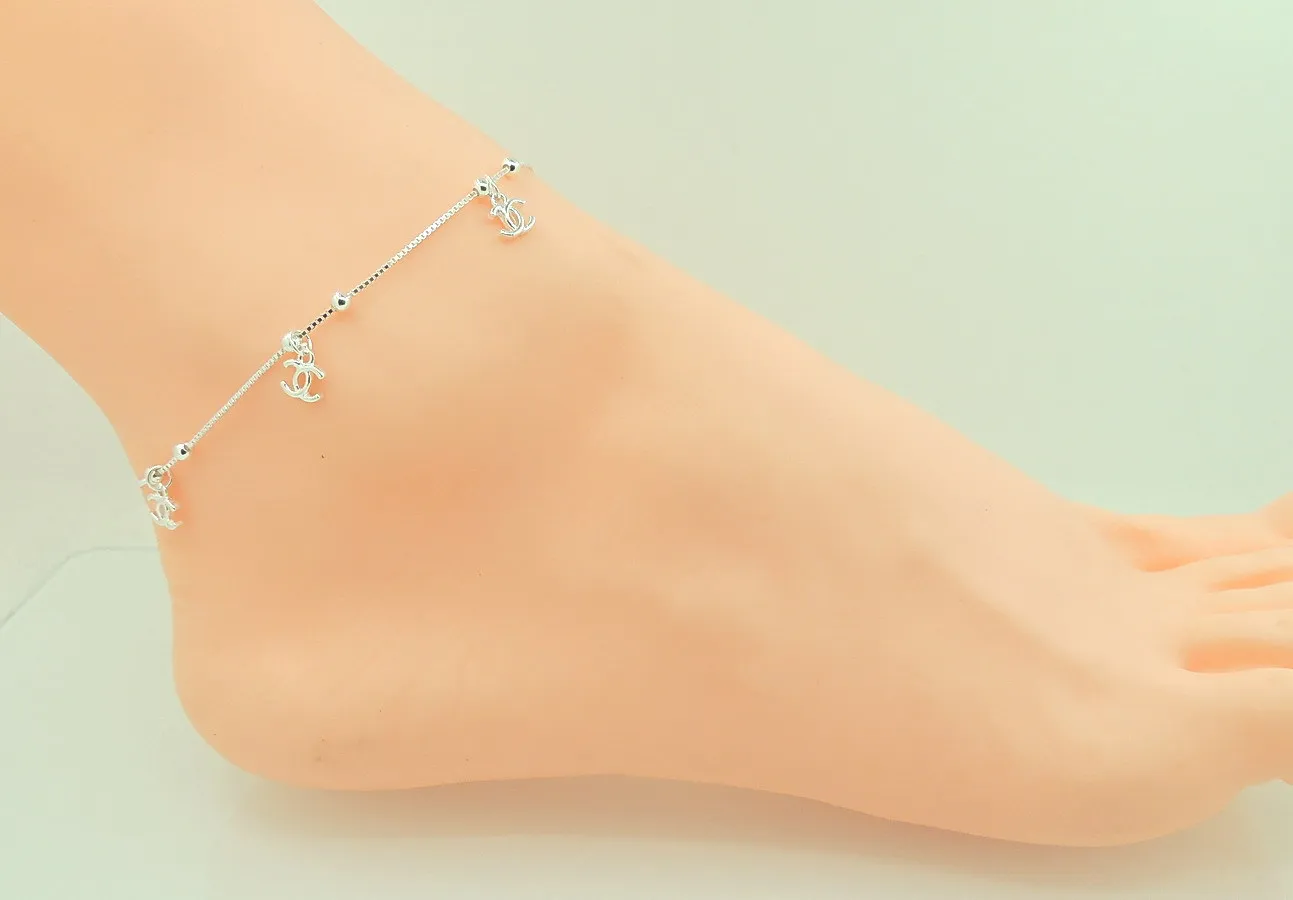 Fashion Authentic 925 Sterling Silver Anklet fine Jewelry Korean Foot