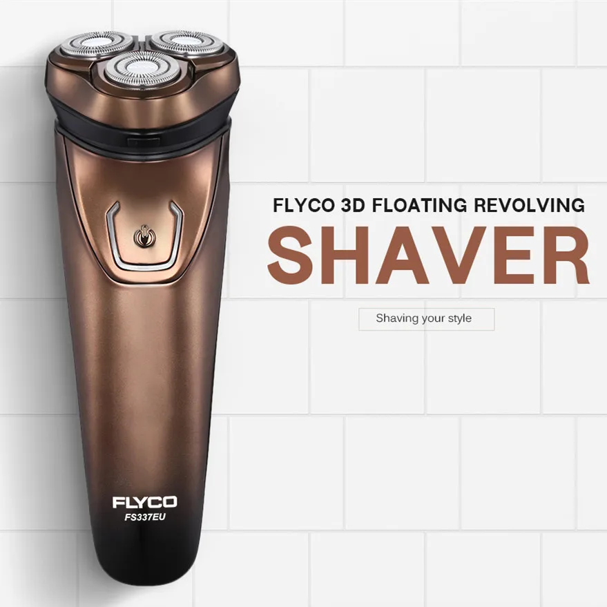 

FLYCO FS337 Electric Shaver 3D Floating Revolving Razor Washable Body Pop-Up Trimmer For Men Wet & Dry Use With Beard Trimmer