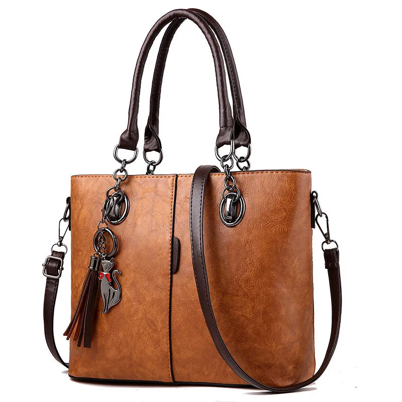 

Women Handbags Makeup Bag Ladies Hand Bag For Women Solid Shoulder Bag Leather Handbag