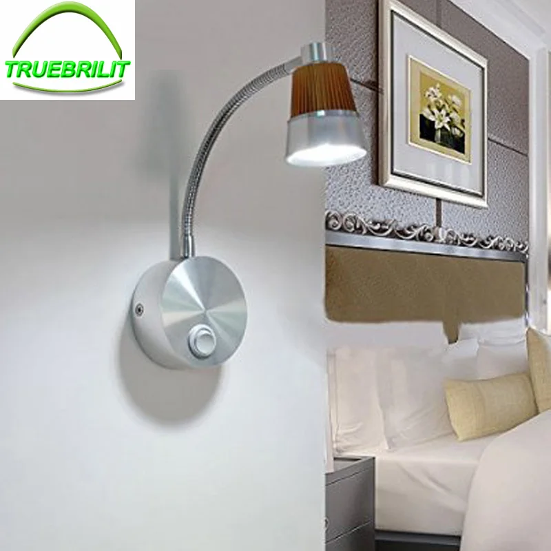 

LED Bedside Reading Lights Modern Wall Lamp Study Painting Wall Lighting Flexible Hose 85-265V