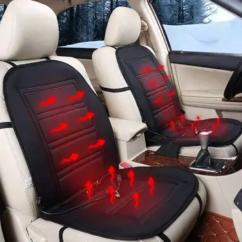 

Black 12V Car Electric Heated Massage Seat Cushion Pain Neck Waist Relaxation Vibration Massager Pad Car Full Body Massage Seat