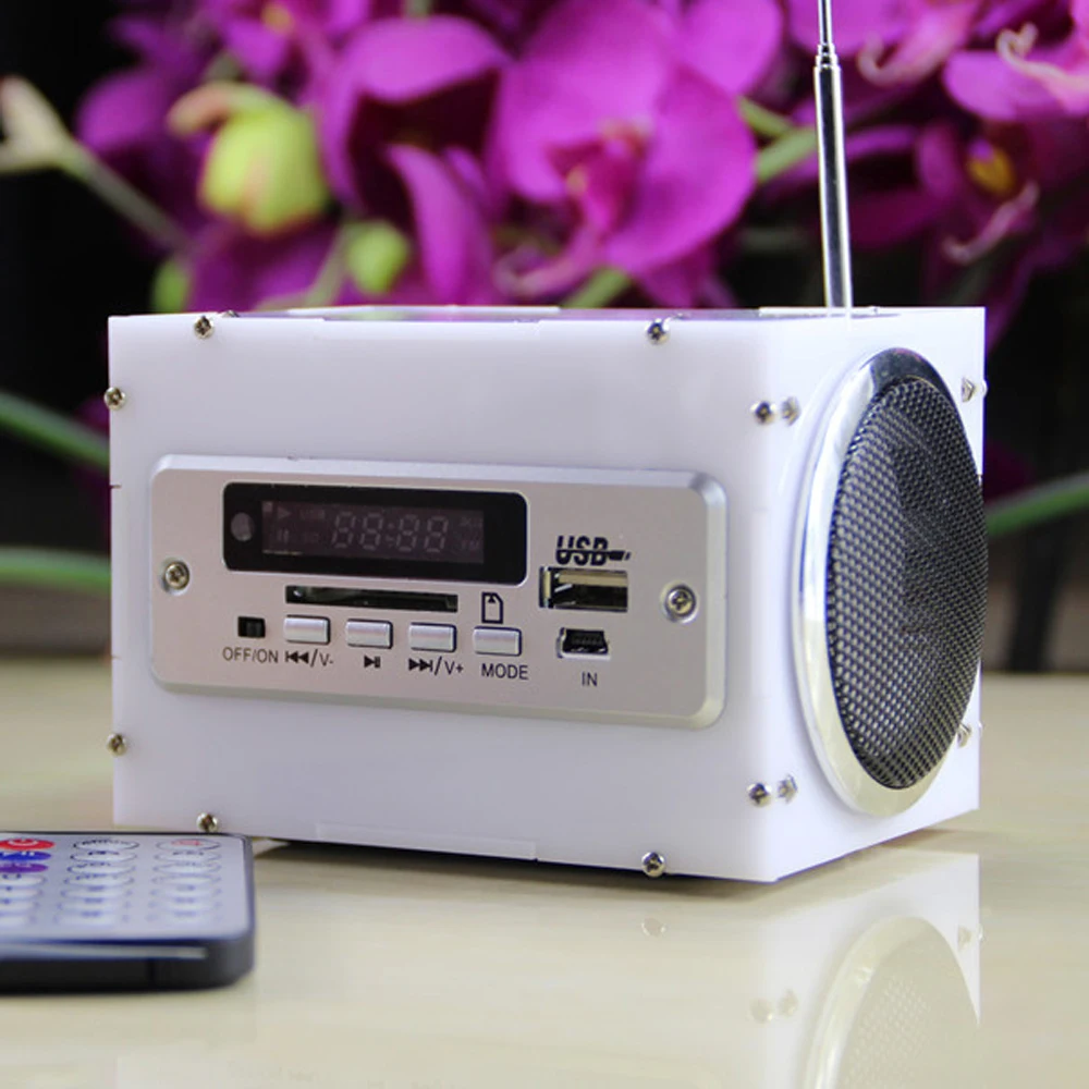Многофункциональный мини электронный прозрачный Стереодинамик DIY Kit усилитель