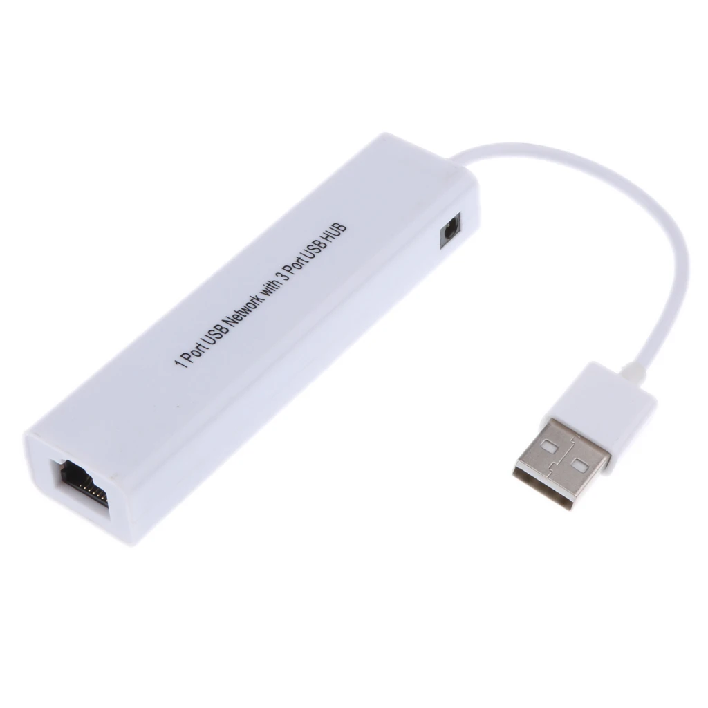 MagiDeal USB 2 0 к RJ45 сетевой Ethernet 100 Мбит/с LAN адаптер с 3 портами концентратор|Сетевые