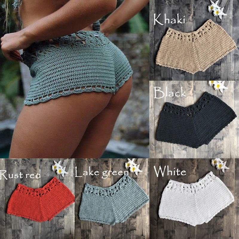 beach cover up summer shorts knit shorts CUSTOM crocheted cotton shorts crocheted shorts FREE SHIPPING