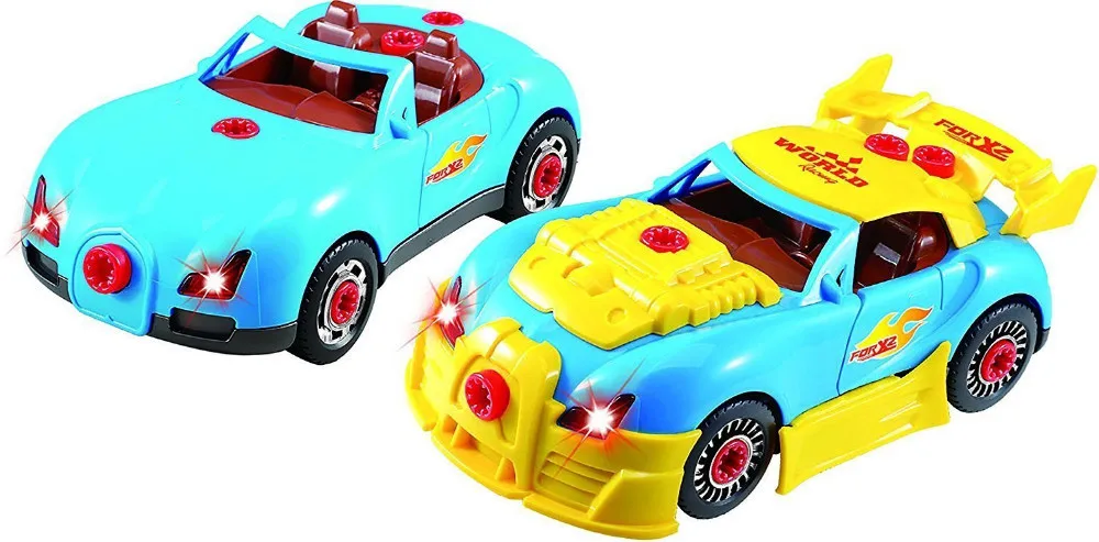 1 шт. DIY Сборная модель гоночный автомобиль набор игрушек детские сверлильные винты игрушки Сделай Сам игрушечный набор для мальчиков и девочек игрушечный транспорт# TC