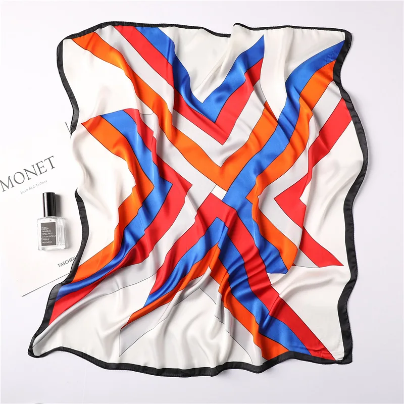 2019 New Women's Silk Scarf Square Soft Shawls Wraps Fashion Print Small Office Scarf Hair Scarf Hijab Foulard Bandana Headscarf 2019 New Women's Silk Scarf Square Soft Shawls Wraps Fashion Print Small Office Scarf Hair Scarf Hijab Foulard Bandana Headscarf