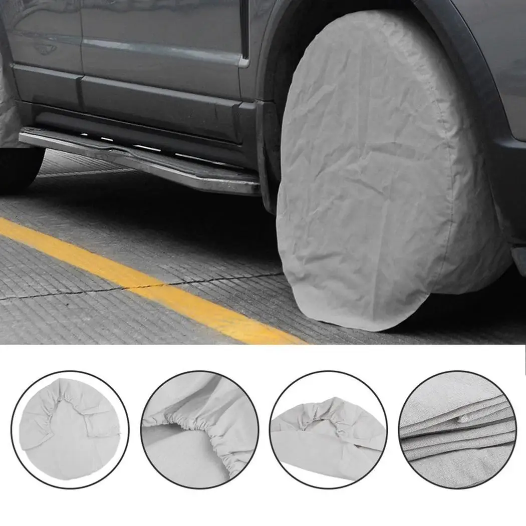 

Sailnovo Wheel Tire Cover 28 Inch Diameter Cars Wheel Tire Cover Tires Storage Bag Auto Wheel Beige Protecting Car Accesoriess