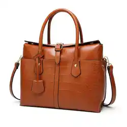 Дизайнерская женская сумка на плечо, большая сумка, женские качественные кожаные сумки для женщин, сумка-мессенджер из крокодиловой кожи