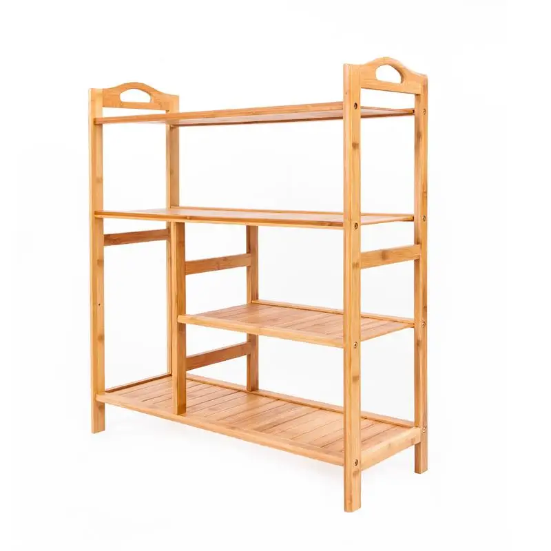 4 تيير المحمولة رف أحذية من خشب الخيزران خزانة الأحذية المنظم للمنزل عنبر الأحذية لنا مستودع مباشرة مجانا
