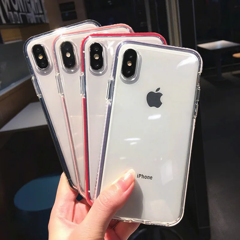 Moskado Soft Shockproof Phone Case For iPhone 7 8 6 6S Plus X XS XR Xs Max Transparent TPU Silicon Back Cover For iPhone X Cases
