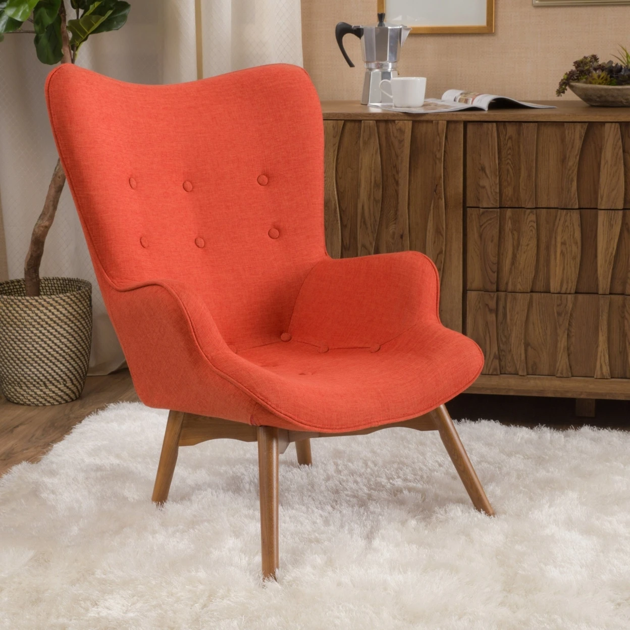 Современный контурный стул для отдыха Acantha Mid Century | Мебель