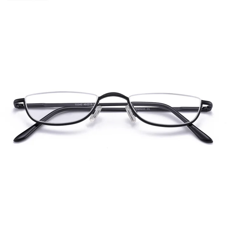 Half-frame Metal Reading Glasses Stainless Steel Quality Mini Reading Glasses Manufacturer Direct Sales Glasses Portable Semi