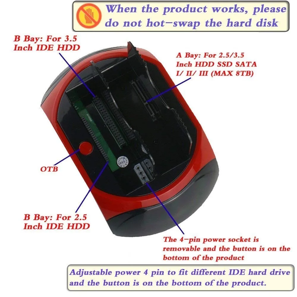 2 5 &quot3 5&quot IDE/SATA USB 3 0 док станция двойной жесткий диск станции Поддержка кабель для
