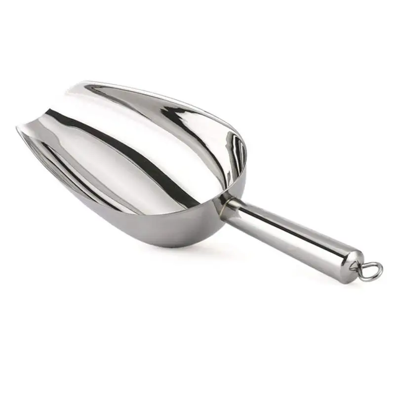

8 Inch Stainless Steel ice-cube Scoop For Ice Bucket Multifunctional Bar Tools Tea Coffee Bean Scoop