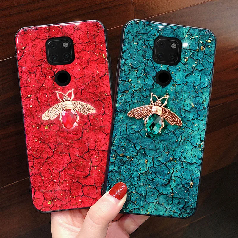 

Gold Foil Bee Case For Huawei P10 P20 Lite Mate 10 Pro Honor 10 9 Cover For Huawei Mate 20 Pro Nova 3i P Smart Plus Soft Cases