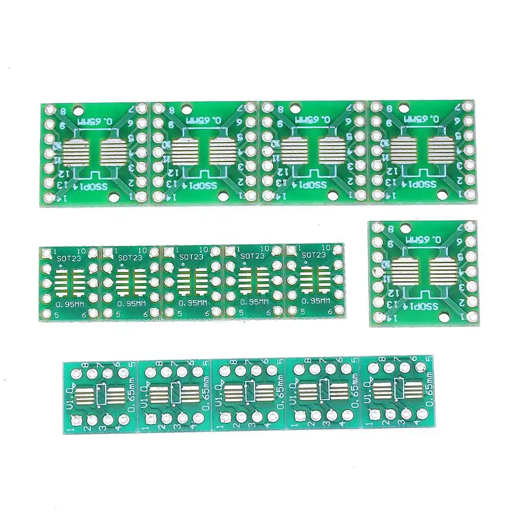 CLAITE 35 шт. каждый набор 5 печатных плат SMD поворот DIP SOP MSOP SSOP TSSOP SOT23 7 значений 8 10 14 16 20
