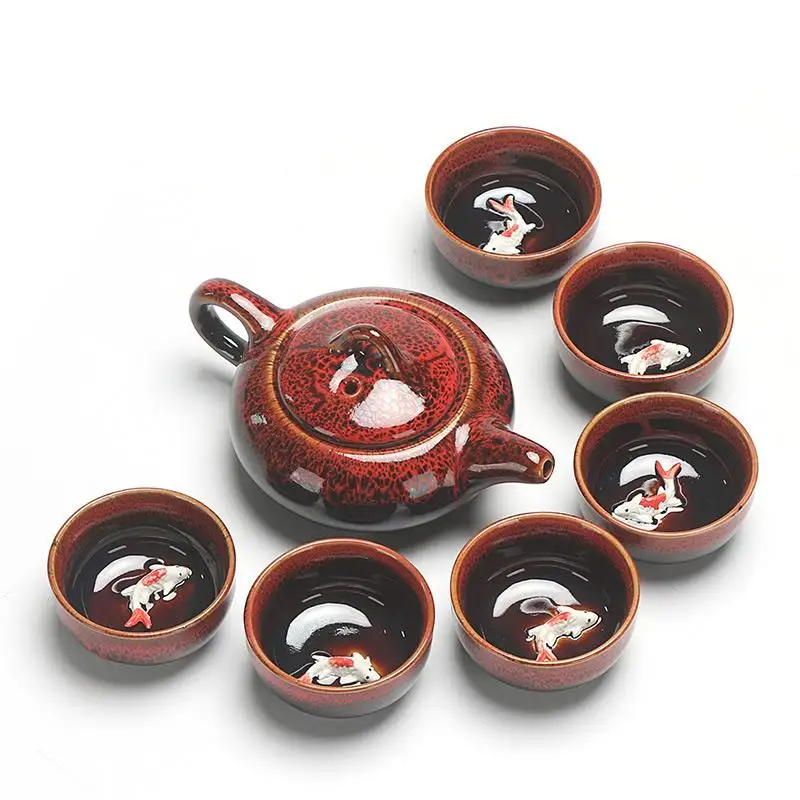 Керамическая глазурь чайные чашки китайские чайные наборы кунг-фу чайный набор чайный горшок чайный набор Gaiwan набор чайные чашки чайной церемонии мастер чайный горшок