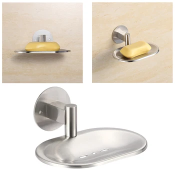 

Soap Holder No Drilling Wall Mount Soap Dish Sponge Shower Tray Soap Rack Bathroom Accessories