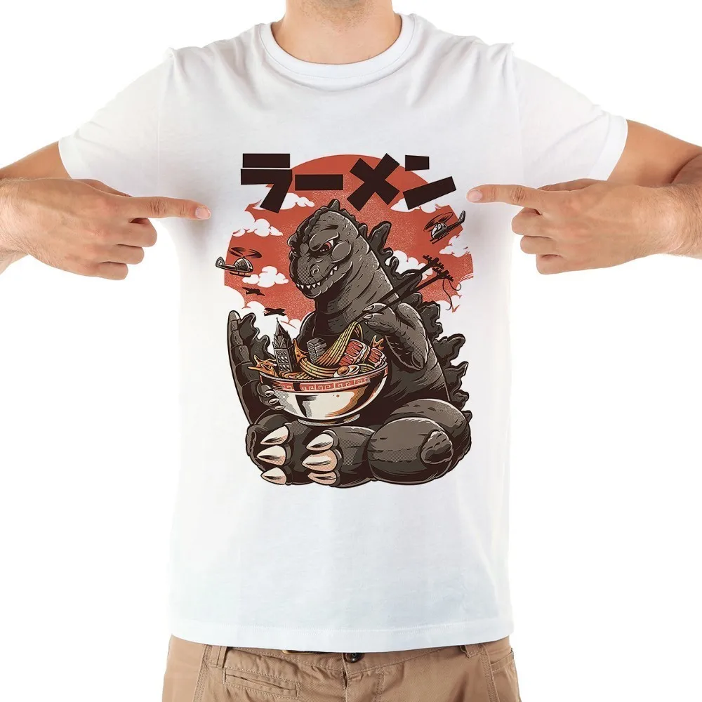Забавная Мужская футболка kaiju с мангой и Ящерицей Новинка лета 2019 повседневная