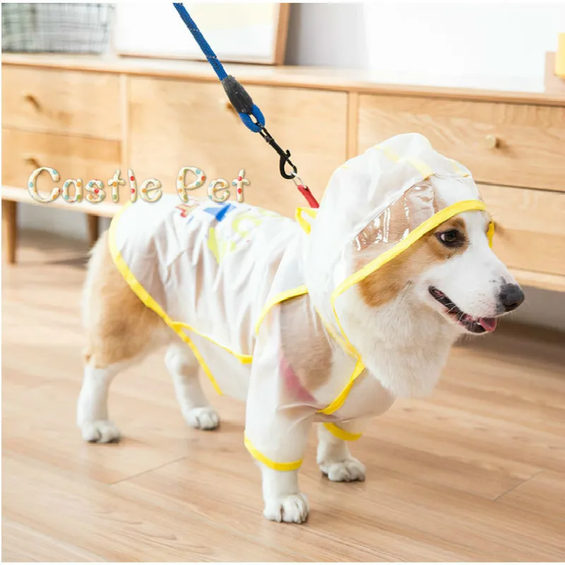 

Corgi Dog Raincoat Transparent TPU Waterproof Fabric Special For Corgi Protect Belly Wear-resisting Welsh Corgi pembroke