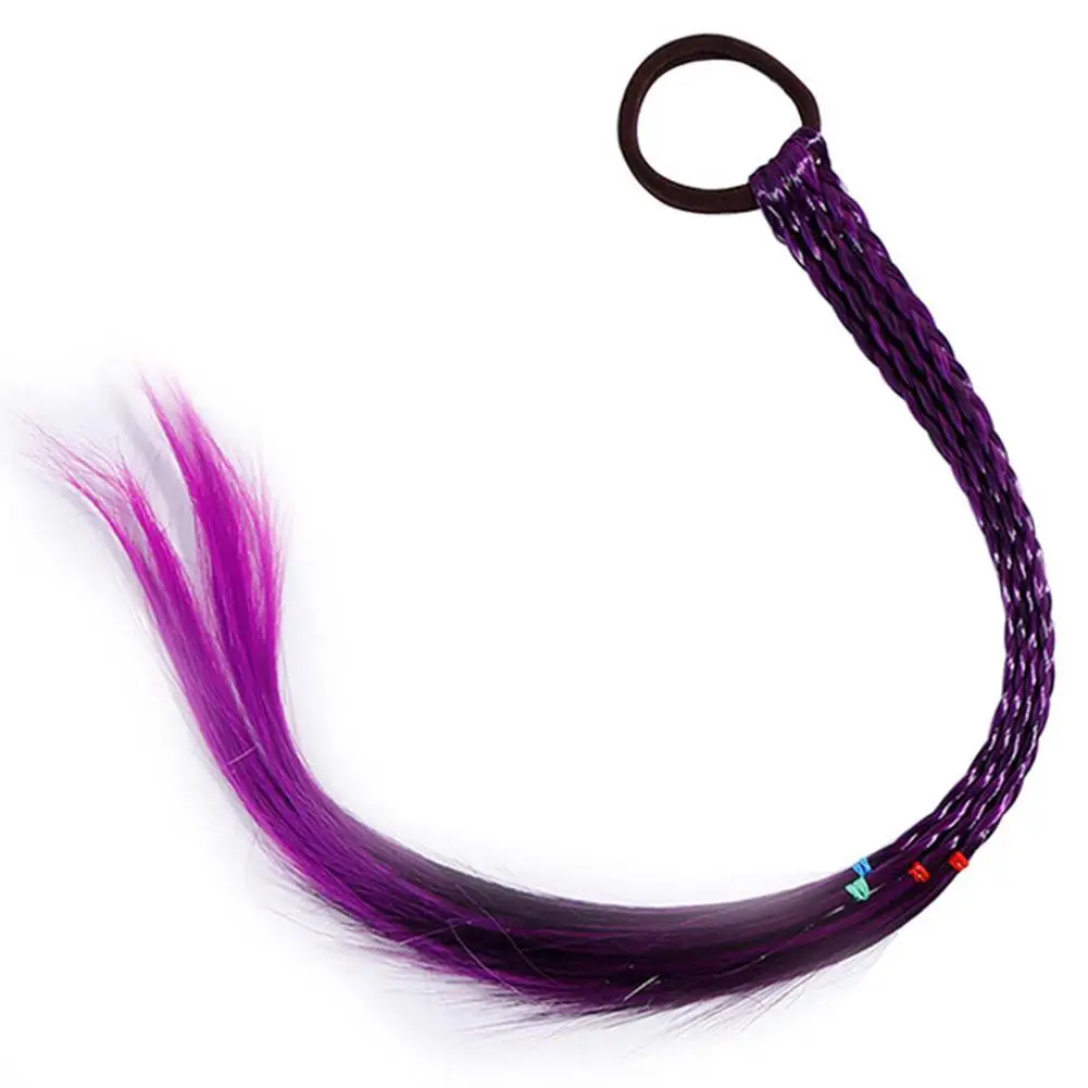 1piece Girls Elastic Wigs Braid Hair Accessories Horsetail Colorful Gradient Braid Beauty Hair Bands Headwear Hair Ring 1piece Girls Elastic Wigs Braid Hair Accessories Horsetail Colorful Gradient Braid Beauty Hair Bands Headwear Hair Ring